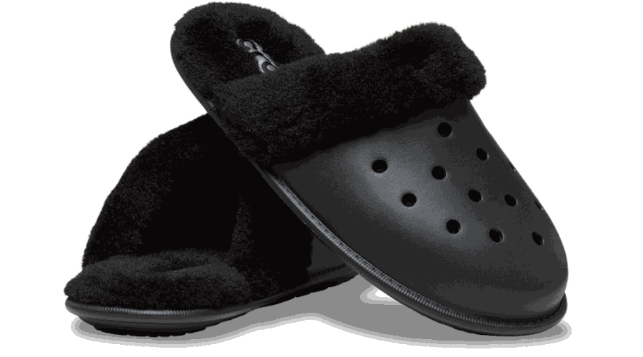 Classic Fuzz Scuff Babouche Unisex Black 36 - Crocs - Modalova
