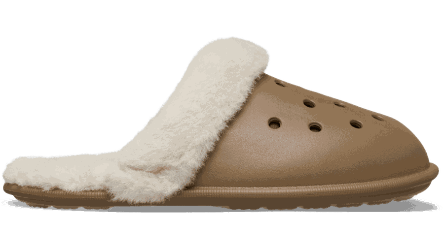 Crocs Classic Fuzz Scuff Babouche Unisex Sepia 37 - Crocs FR Feed New - Modalova
