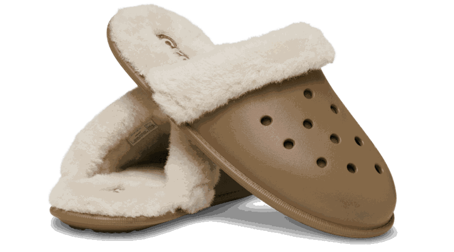 Classic Fuzz Scuff Babouche Unisex Sepia 37 - Crocs - Modalova
