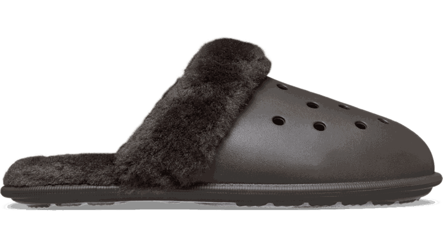 Classic Fuzz Scuff Babouche Unisex Dark Cocoa 33 - Crocs - Modalova