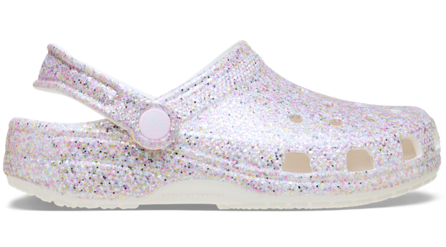 Crocs Classic Fantasy Glitter Sabots Enfants White 33 - Crocs FR Feed New - Modalova