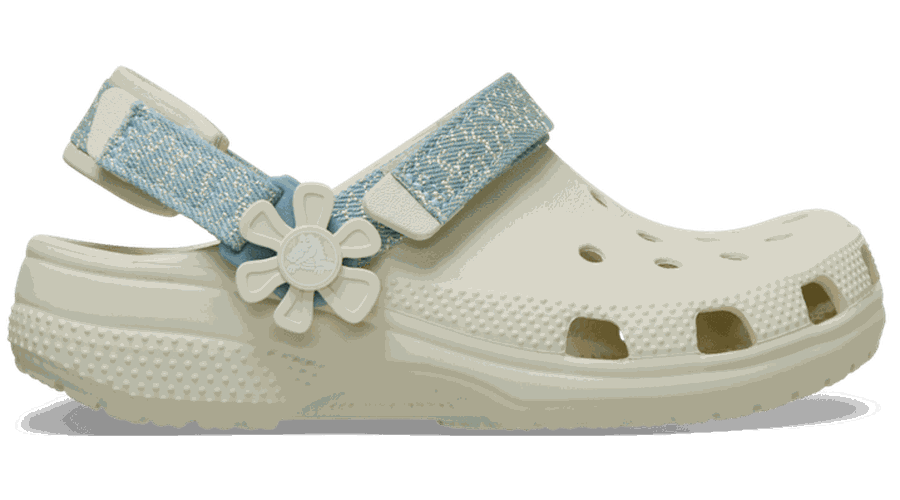 Crocs Classic Denim Flower Adjustable Backstrap Sabots Enfants Summit White 30 - Crocs FR Feed New - Modalova