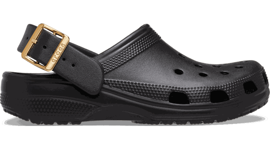 Classic Metallic Buckle Sabots Unisex Black 33 - Crocs - Modalova
