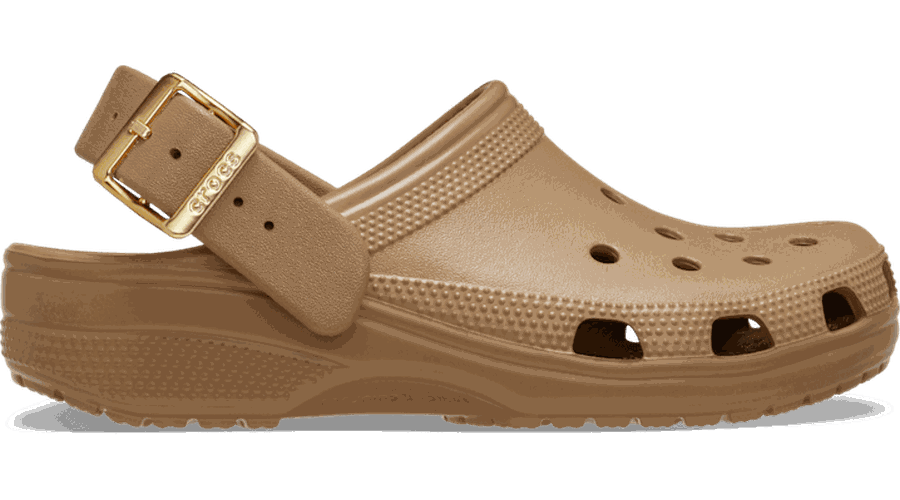 Crocs Classic Metallic Buckle Sabots Unisex Sepia 33 - Crocs FR Feed New - Modalova