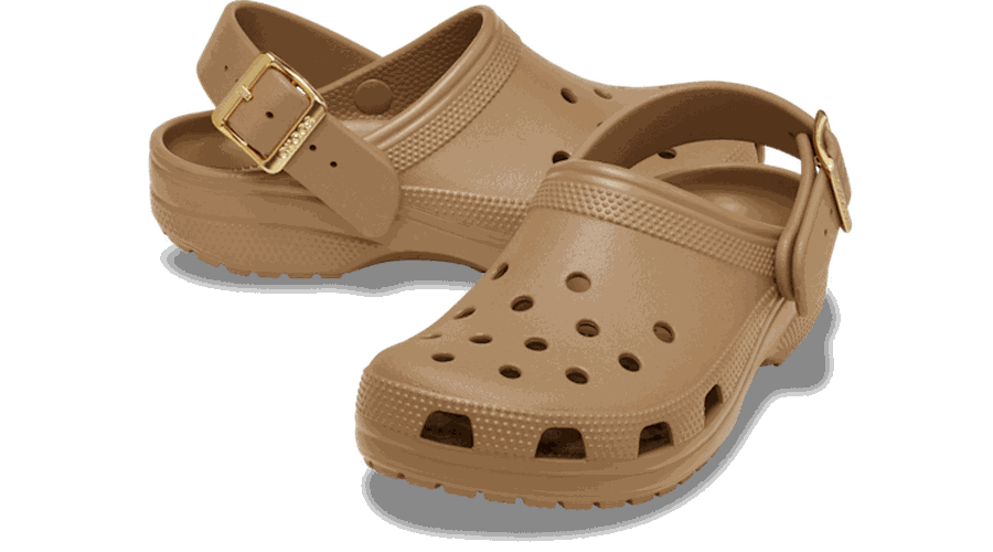 Classic Metallic Buckle Sabots Unisex Sepia 33 - Crocs - Modalova