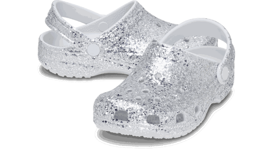 Classic Dazzle Glitter Sabots Enfants Silver 28 - Crocs - Modalova