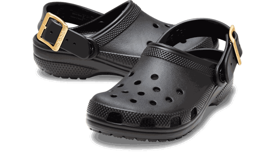 Classic Metallic Buckle Sabots Enfants Black 28 - Crocs - Modalova