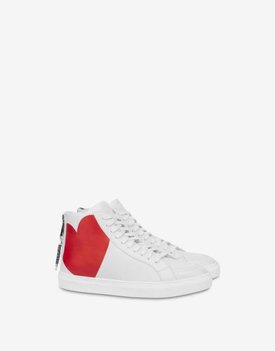 Sneakers Montantes Heart Print - Moschino - Modalova