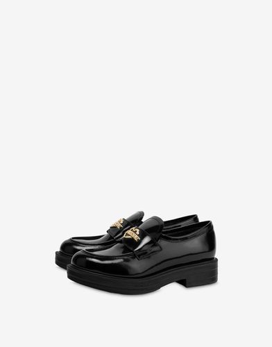 Mocassins En Cuir De Veau Brossé Heart Logo - Love Moschino - Modalova