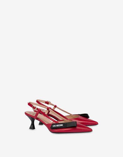 Slingback En Nappa Avec Nœud Plat - Love Moschino - Modalova