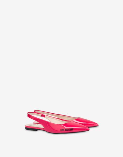 Slingbacks Ballerines En Vernis Rubber Logo - Love Moschino - Modalova