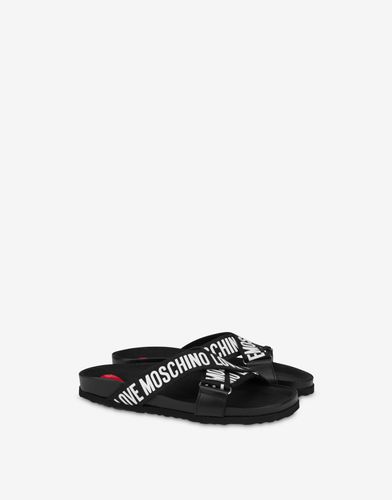 Sandales Croisées En Cuir Logo Band - Love Moschino - Modalova