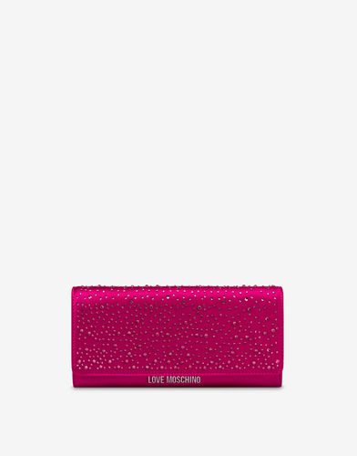 Pochette En Satin Avec Strass - Love Moschino - Modalova