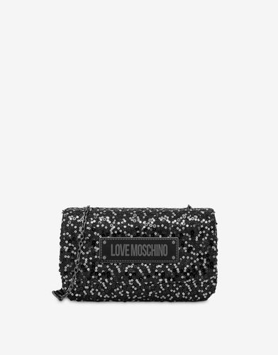 Pochette Avec Paillettes Brodées - Love Moschino - Modalova