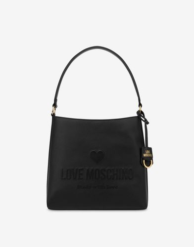 Sac Hobo En Cuir De Veau Love Embossed - Love Moschino - Modalova