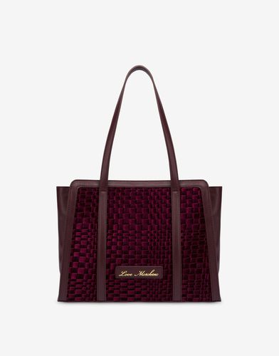 Cabas Tissé Velvet Woven - Love Moschino - Modalova