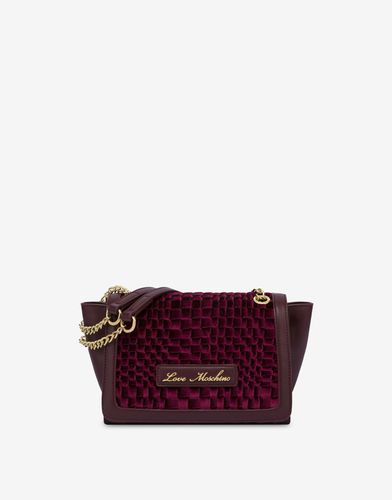 Sac D’épaule Tissé Velvet Woven - Love Moschino - Modalova