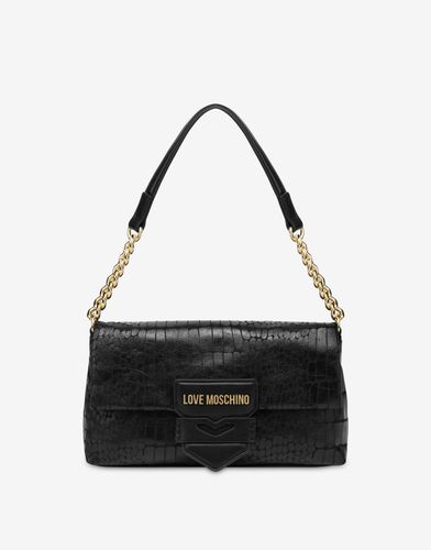 Sac À Bandoulière Super Soft Croco - Love Moschino - Modalova