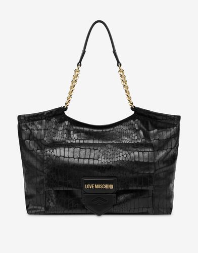 Shopper Super Soft Croco - Love Moschino - Modalova