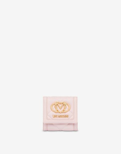 Petit Portefeuille Matelassé Embossed - Love Moschino - Modalova