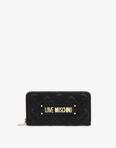 Portefeuille Matelassé Entièrement Zippé - Love Moschino - Modalova