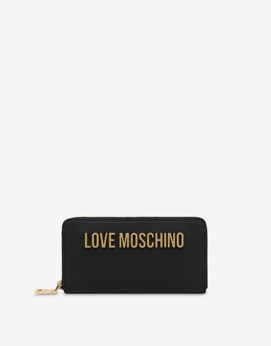 Portefeuille Zippé Autour Lettering Logo - Love Moschino - Modalova