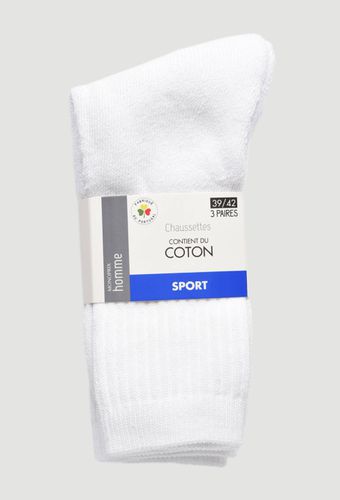 Lot de 3 paires de chaussettes en coton de SPORT, certifié OEKO-TEX - MONOPRIX - Modalova