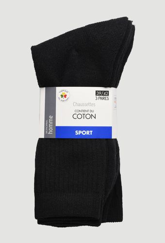 Lot de 3 paires de chaussettes en coton de SPORT, certifié OEKO-TEX - MONOPRIX - Modalova