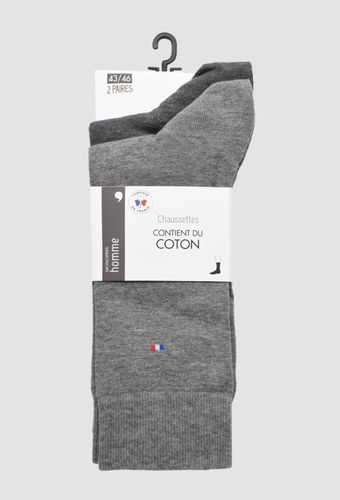 Lot de 2 paires de chaussettes en coton Fabrication Française - MONOPRIX - Modalova