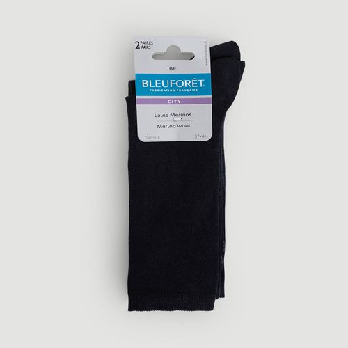 Lot de 2 paires de chaussettes en laine merinos Bleuforêt - BLEU FORET - Modalova