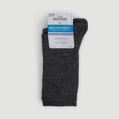 Lot de 2 paires de chaussettes en laine merinos Bleuforêt - BLEU FORET - Modalova