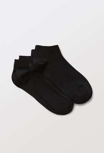 Lot de 2 paires de mini-socquettes fantaisie à rayures en fil d'écosse - MONOPRIX - Modalova