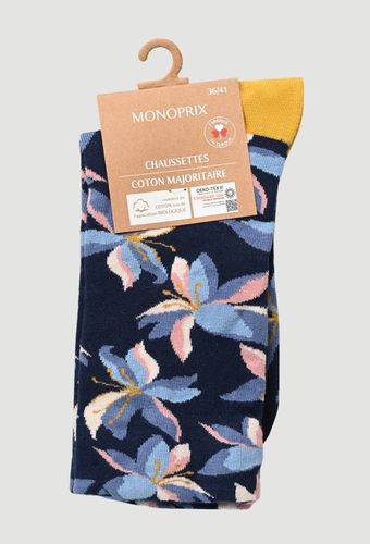 Chaussettes fleurs - MONOPRIX FEMME - Modalova