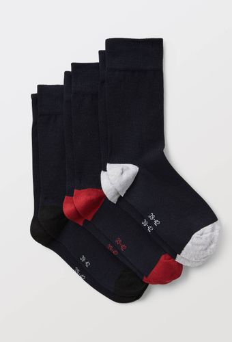Lot de 3 paires de chaussettes talon pointe en coton, certifié OEKO-TEX - MONOPRIX - Modalova