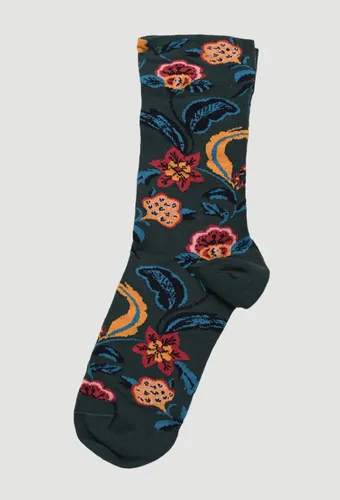 Paire de chaussettes fantaisie à fleurs en coton - MONOPRIX FEMME - Modalova