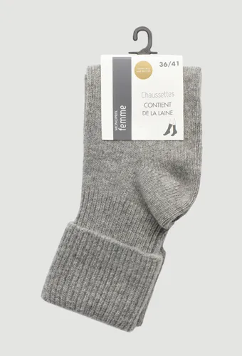 Paire de chaussettes chaudes en laine recyclée - MONOPRIX FEMME - Modalova