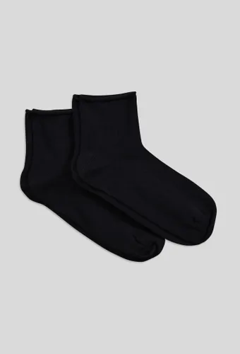 Lot de 2 paires de socquettes à bord rouleauté en coton - MONOPRIX FEMME - Modalova