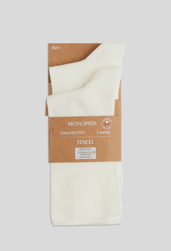 Lot de deux paires de chaussettes - MONOPRIX FEMME - Modalova