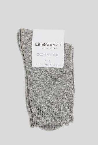 Paire de chaussettes à côtes en mélange cachemire et soie - LE BOURGET - Modalova