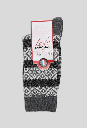 Paire de chaussettes à carreaux en laine - LABONAL - Modalova