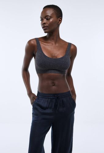Brassière sans coutures côtelée avec fils métallisés - MONOPRIX - Modalova