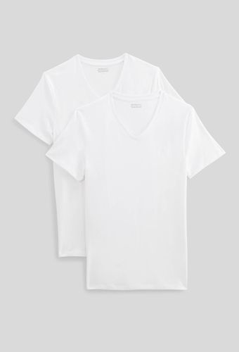 Lot de 2 t-shirts col V en coton BIO, certifié OEKO-TEX - MONOPRIX - Modalova