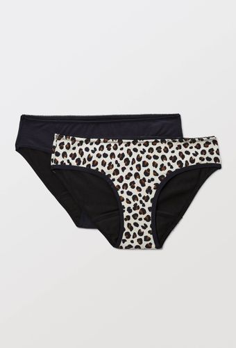 Lot de 2 culottes menstruelles imprimée et unie contenant du coton BIO - MONOPRIX - Modalova