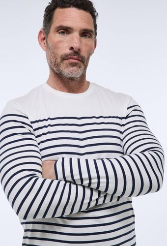 T-shirt col rond manches longues marinière en coton BIO GOTS - MONOPRIX - Modalova