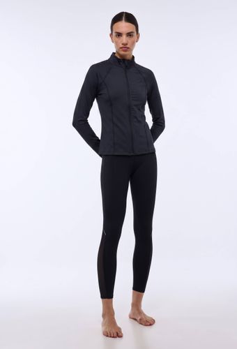 Legging de uni avec détail résille - SPORT - Modalova