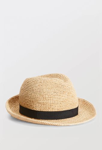 Chapeau forme borsa en raphia - MONOPRIX - Modalova