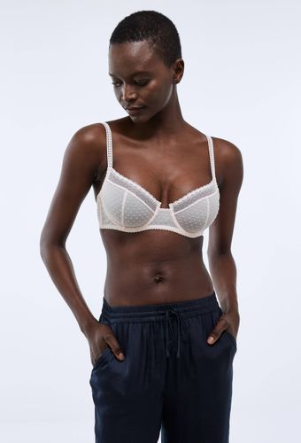 Soutien-gorge corbeille balconnet ADELE en tulle flocké - MONOPRIX - Modalova