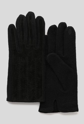 Gants tactiles bi-matière, croûte de cuir responsable et contenant de la laine - MONOPRIX PREMIUM - Modalova