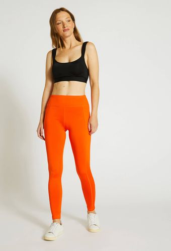 Legging de sport uni avec poches - SPORT - Modalova