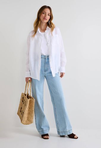 Chemise manches longues unie en lin - MONOPRIX PREMIUM - Modalova